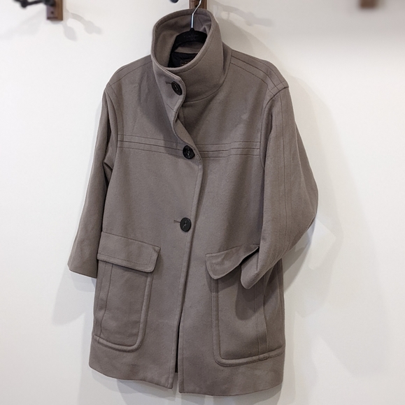 Zara - Quilted Wool Peacoat - Picture 10 of 15